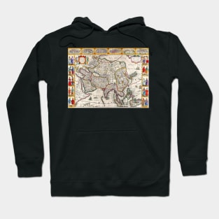 Henricus Hondius - Asia Map Circa 1631 -  Ancient Maps Hoodie